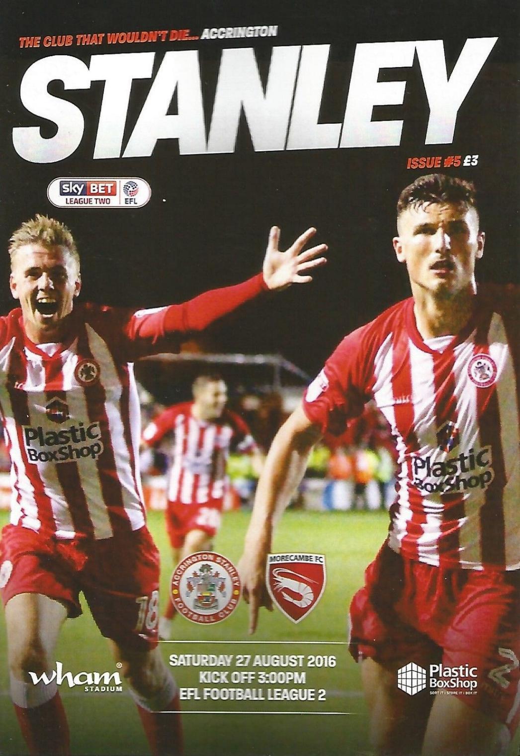 ACCRINGTON STANLEY v MORECAMBE 2016/17